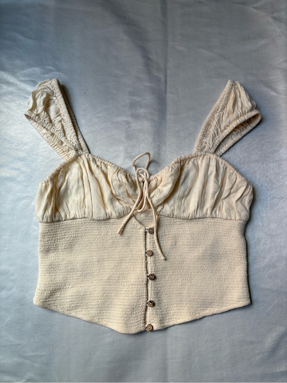 Urban Outfitters Ruched Corset Style Crop Top